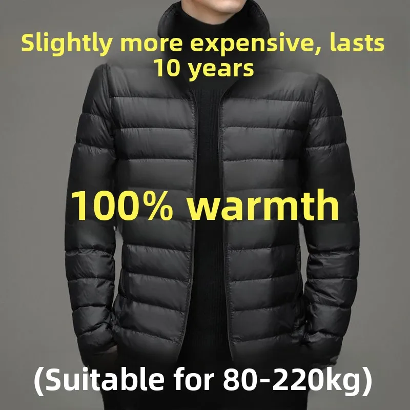 Nombre de marca Otoño Invierno ligero de algodón Jaet hombres cuello ort con capucha de mediana edad y jóvenes ropa de abrigo fina ligera