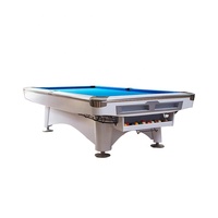 Customize Billiard Snooker Nine-Ball Pool Table for Enthusiasts Modern Design with Durable Wood Legs and Slat Cushions