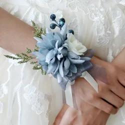 Boutonniere And Wrist Corsage Wedding Accessories Groom and Bride Sisters Best Friends Simulation Flower Ball Banquet Factory