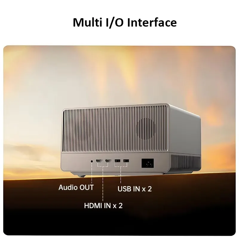 Proiettore 4K con LCD da 5,5 pollici 3840*2160p Sistema operativo Android12 e obiettivo Smart AUTO 800ANSI Lm Motore antipolvere HDR10 Doppio 8W SPK