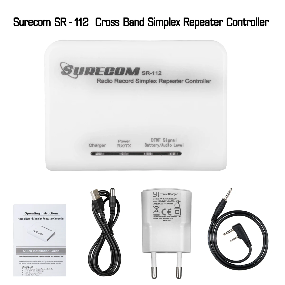 Surecom SR-112 Cross Band Simplex Repeater Controller Baofeng UV-5R 888S Zastone V8 Quansheng UVK5 Walkie Talkie Base Station