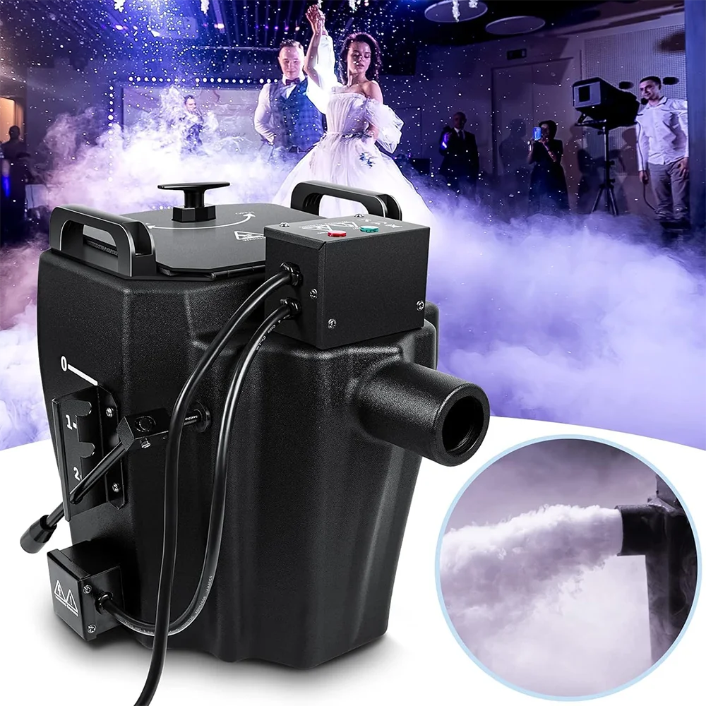 Newest Design 3500w Dry Ice Low Lying Fog Machine Wedding Stage Party Dance Portable Dry Ice Machine Manufacturers Heavy Fogging