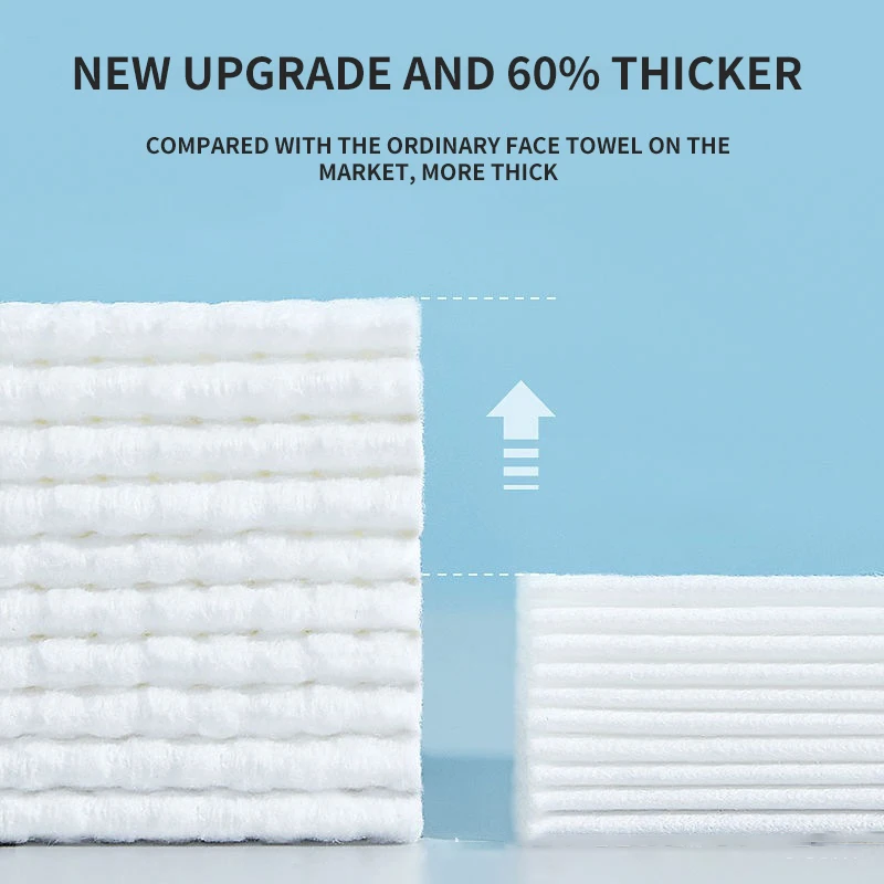 منشفة لغسيل الوجه يمكن التخلص منها ، قطن قابل للاستخراج ، منشفة تنظيف ناعمة ، صالون تجميل ، 50