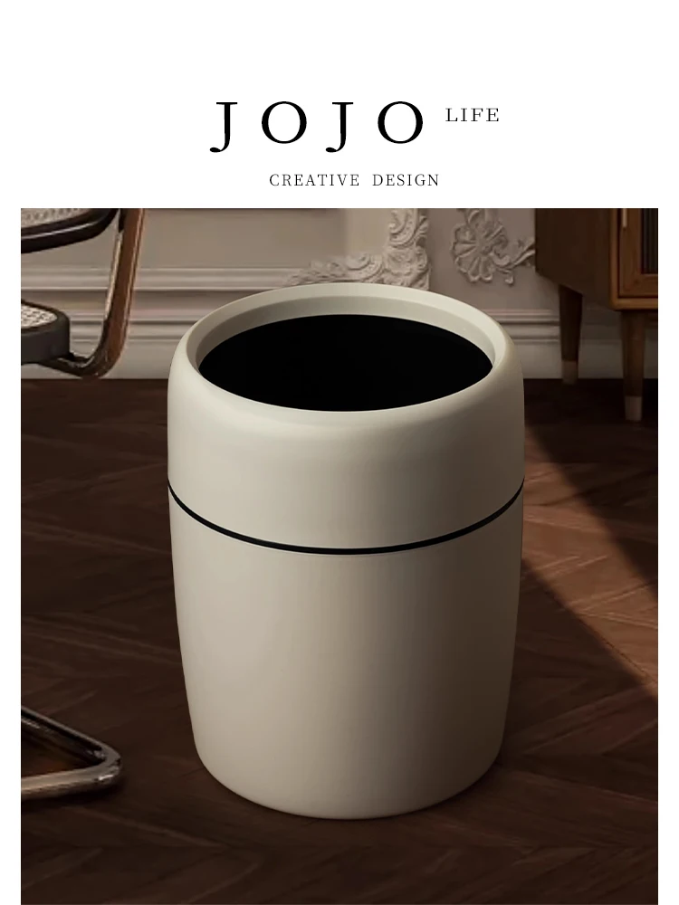 

Large Capaci Batoom Tra Can JOJOS L PD cer Man No Lid Pr Ring Household Garbage Bin round ape Plastic Material
