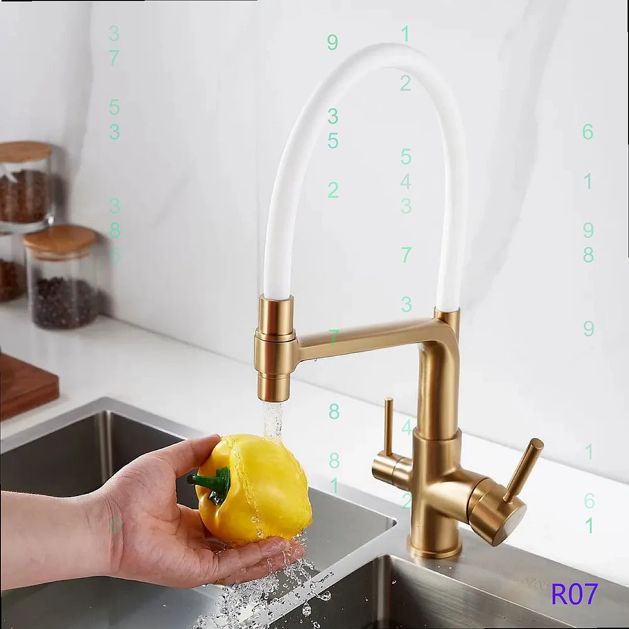 Cross Border Copper 3-in-1 Water Purifier Faucet Kitchen Sink Cold Hot Drinking Tap