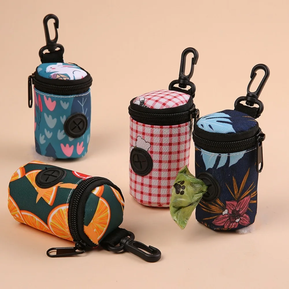 

Hangable Dog Poop Bag Dispenser Portable Zipper Waste Bag Holder Cute Dogs Walking Accessory Garbage Bags Organizer Pet Supplies