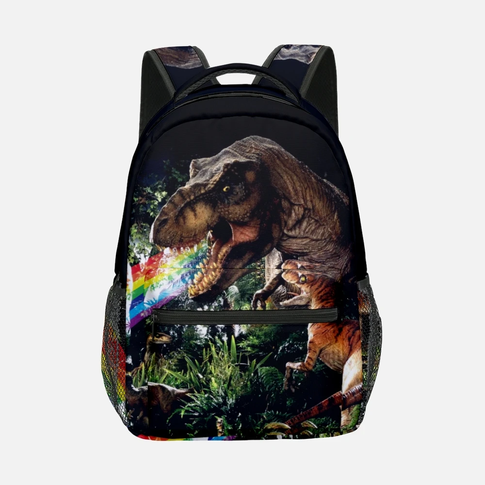 Trendy Kpop Youthful School Bags Unisex dinosaur Travel Bags 3D Print Oxford Waterproof Notebook Shoulder Backpacks