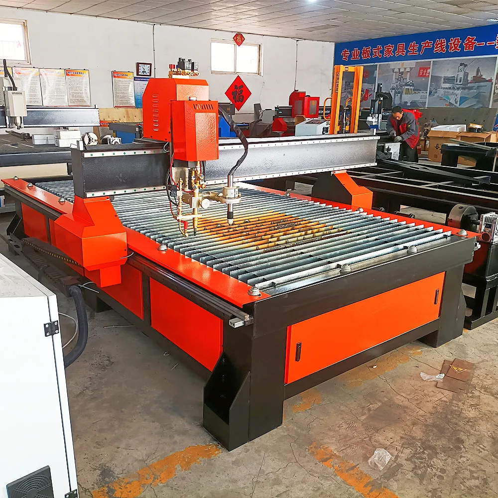 1300*2500mm good price metal plasma cnc cutter table for stainless steel 35MM steel pipe plasma cutting machine