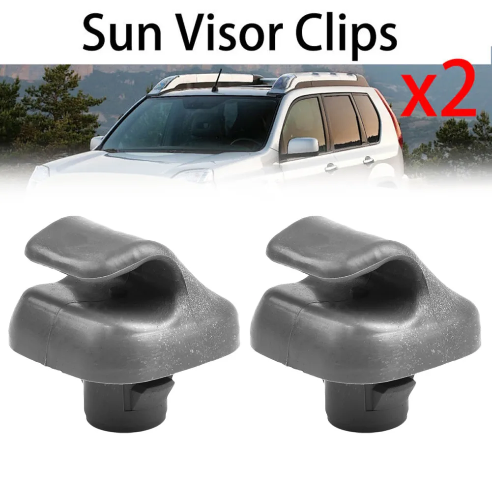 /Gray ABS Sun Visor \Clips Bracket Front #Left #Right For Nissan 350Z For Juke Tiida For Sylphy For X-Trail For Pathfinder For