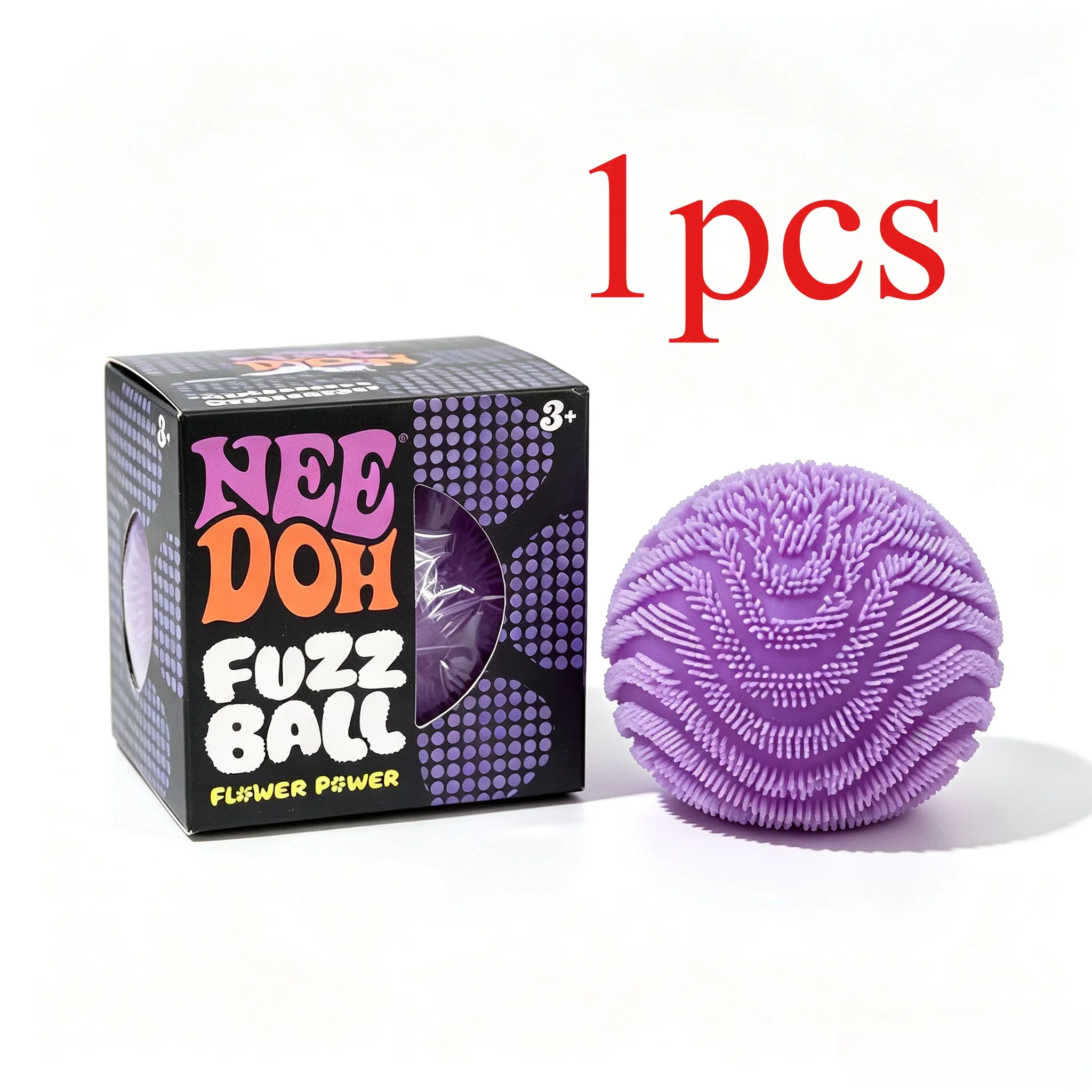 2026 Nieuw model NeeDoh Fuzz Ball Wonder Waves Zintuiglijk knijpspeeltje met textuur, stressverlichtende fidgetbal voor volwassenen