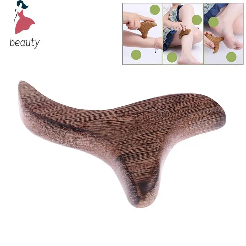 Press Point Massager Wooden Triangle Foot Body Massage Tool Acupressure Stick Health Care Gifts Reflexology Hand Massage