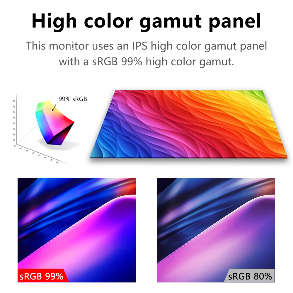 MUCAI Monitor 24/27 Inci 2K 75Hz Desktop PC Layar Lcd Gaming Layar Panel Datar Komputer LED 2560*1440 HDMI/DP