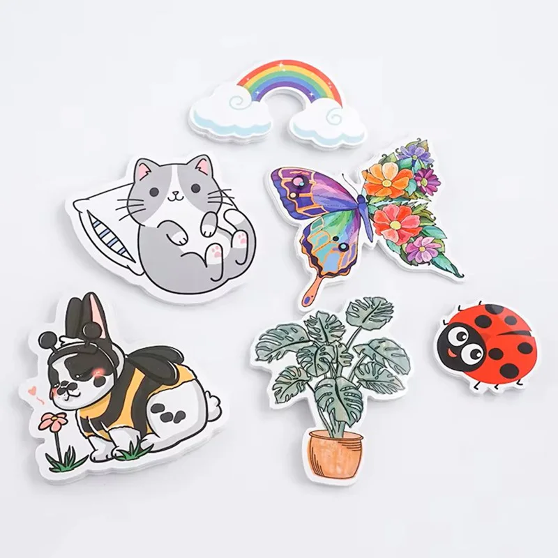 100PCS Custom Stickers Waterproof PVC Vinyl Label LOGO Cartoon Decoration Personalized Glossy Matte Film Customized For Business