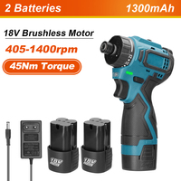 12V/18V Lithium Screwdriver Torque Brushless Motor Electric Screw 2 Speed Control Modes Repairing Tool Kit Electric Screw Driver