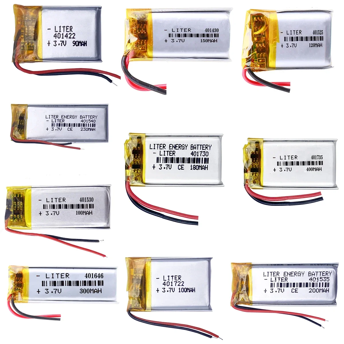 3.7V Lithium Polymer LiPo Rechargeable Battery li-ion Cells For Mp3 PAD DVD E-book Bluetooth Headset Recorder