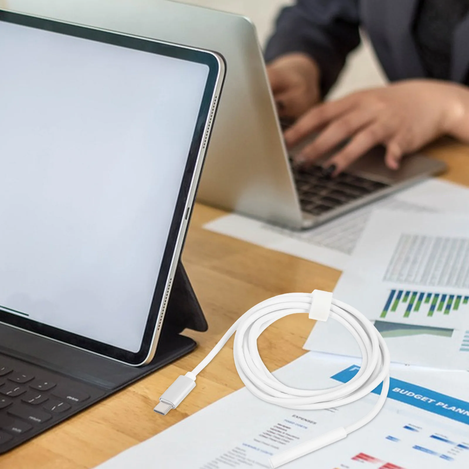 60W Type- Supply Conversion Line Adapter Cable Lightweight Copper Conductor Gold Plated Contact Compatible Surface Pro 5