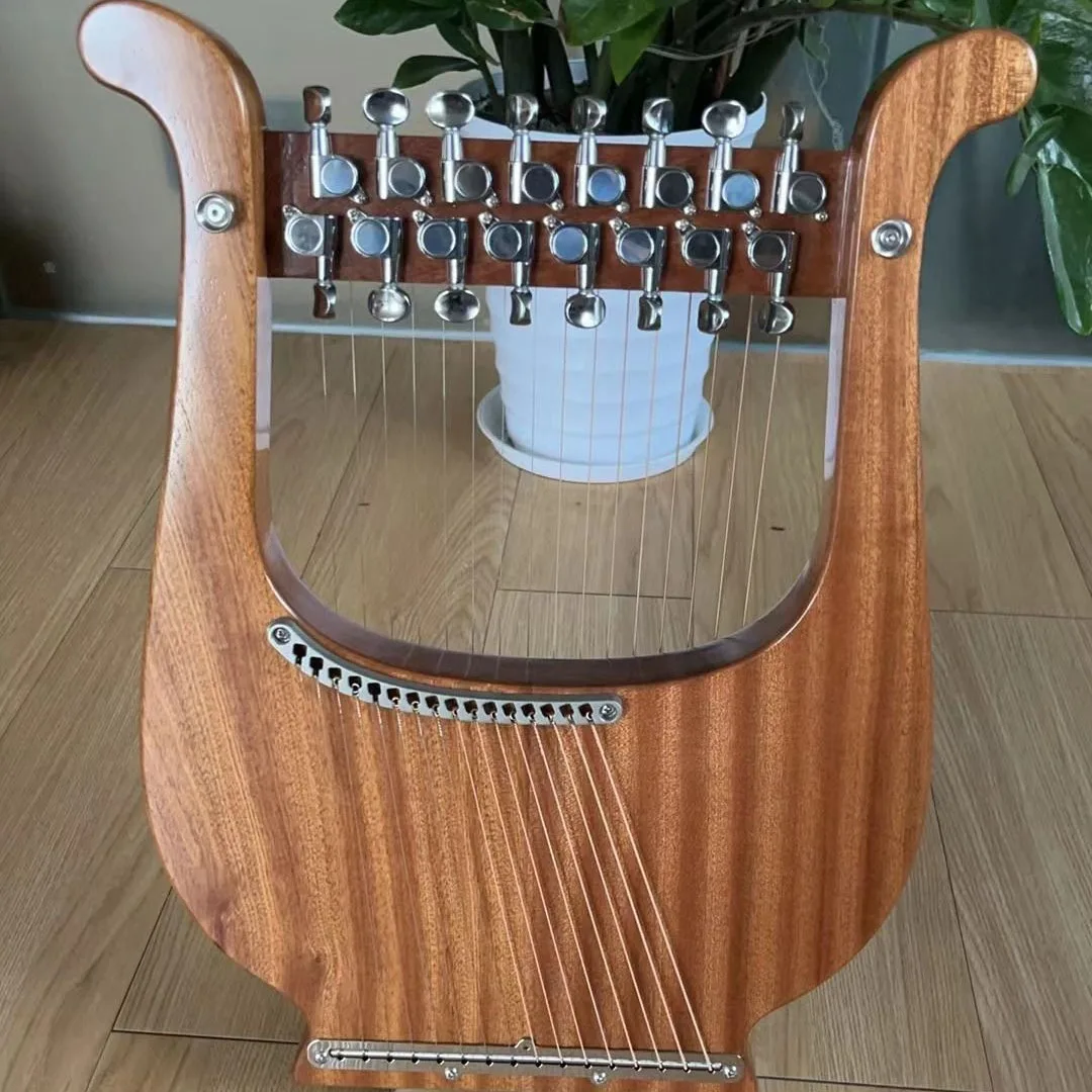 Harp Musical Instrument Small Harp 16 Strings with F Hole or Maple String Button Tuning Cross-Border Spot