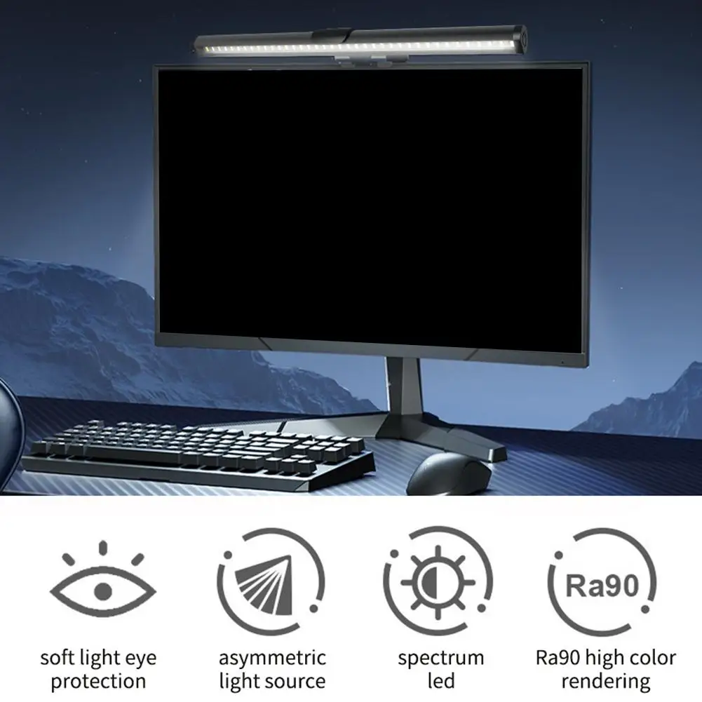 30CM CCT LED Computer Screen Hanging Light Bar Atmosphere Lamp for Work Study Read Gaming Dimming Monitor Light Bar
