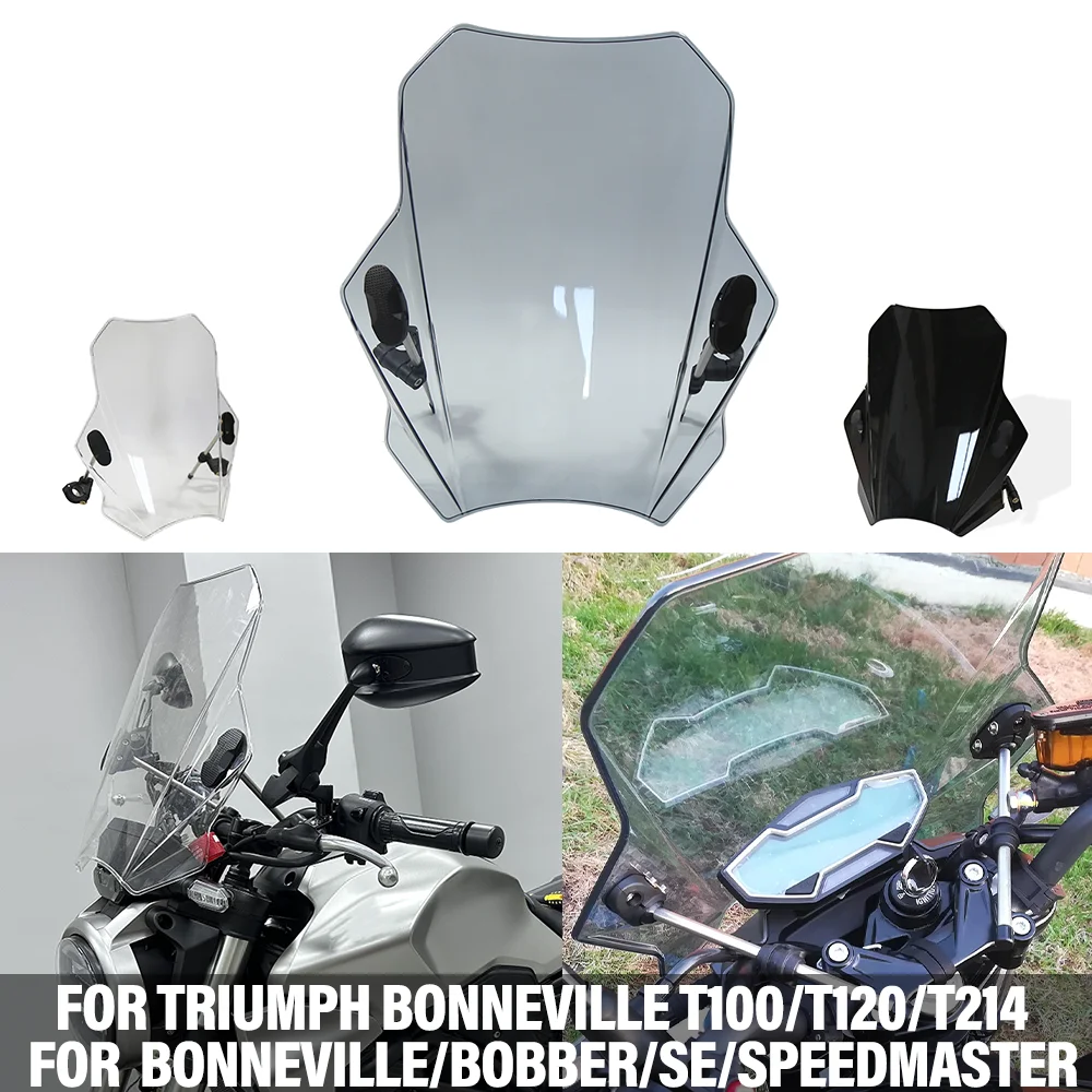 

FOR Amerlca/ LT FOR Bonneville/BOBBER/SE/SPEEDMASTER T100 T120 T214 Universal Motorcycle Windscreen Windshield Wind Deflector