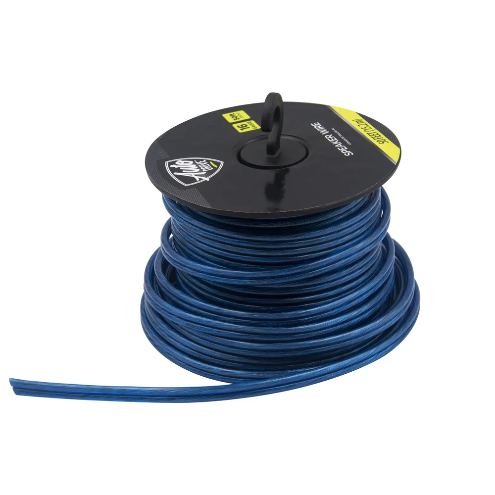 16 مقياس سلك مكبر الصوت 50ft CCA النحاس يرتدون الألومنيوم كابل الصوت دائم سهلة الاستغناء القطبية العالمية علامة الصوت سيارة المنزل