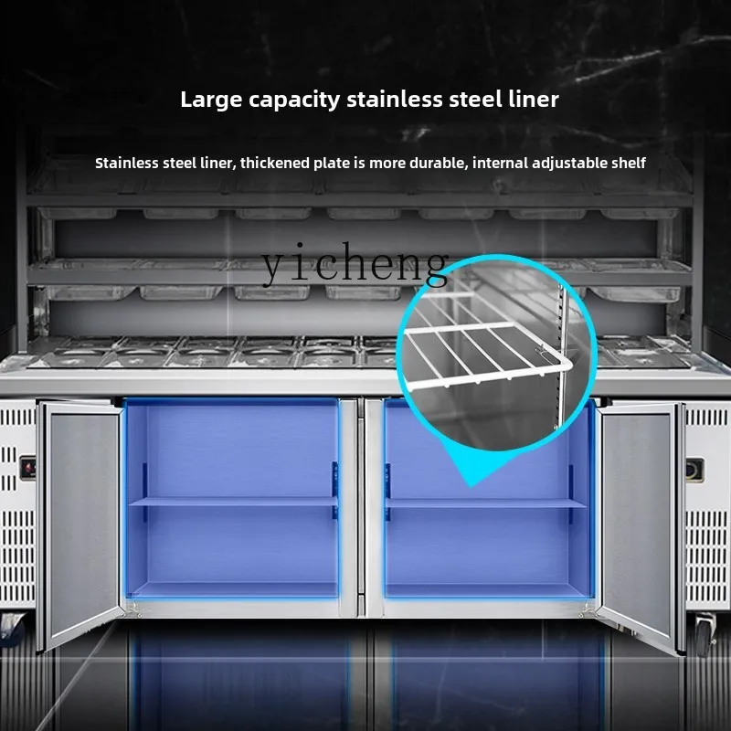 XL Malatang Armário de exibição de manutenção fresca comercial refrigerado corda A la carte Armário de cortina de ar vertical