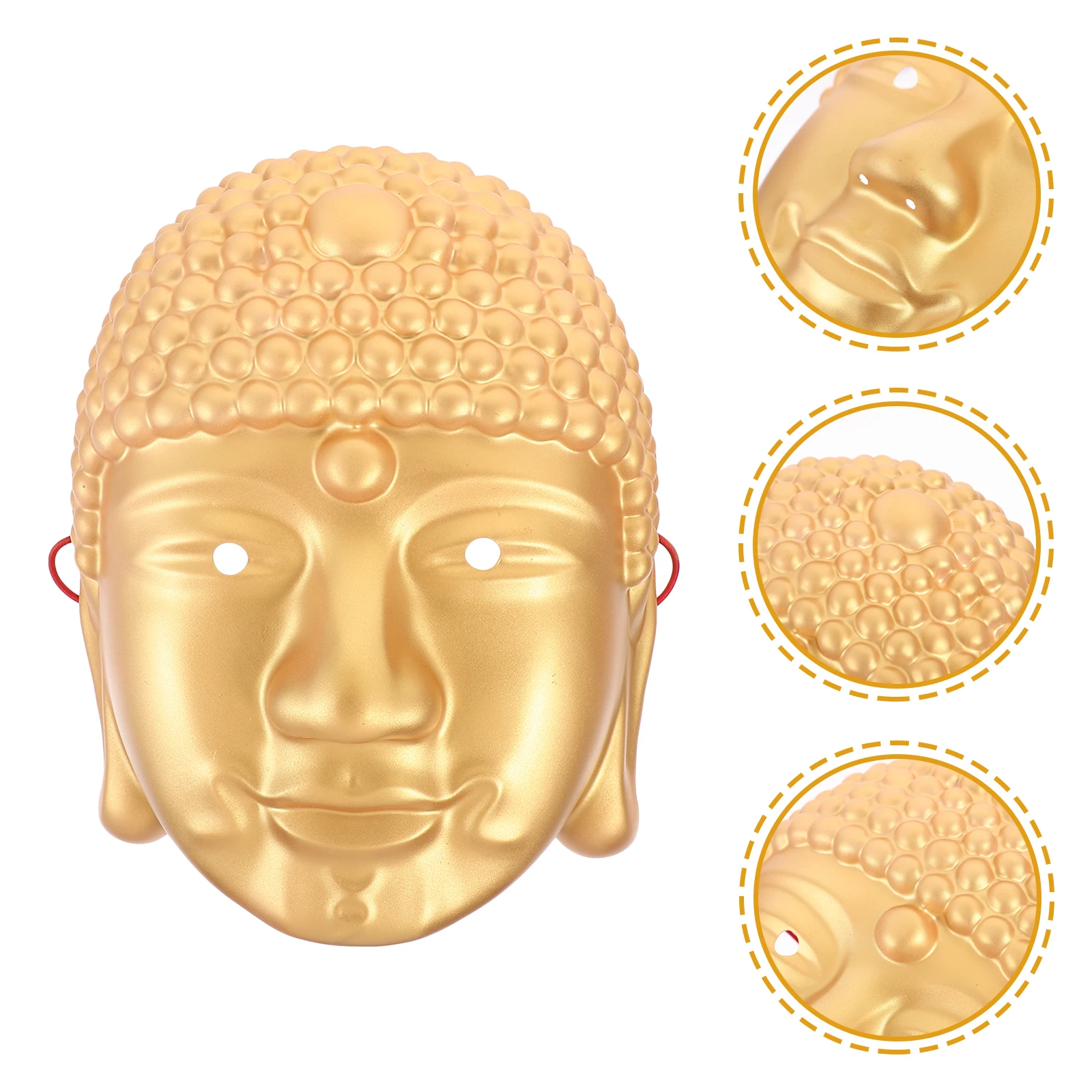 

Buddha Head Exquisite Lightweight Party Costume Halloween Face Masquerade Decorative Mask for Cosplay Carnival Reusable
