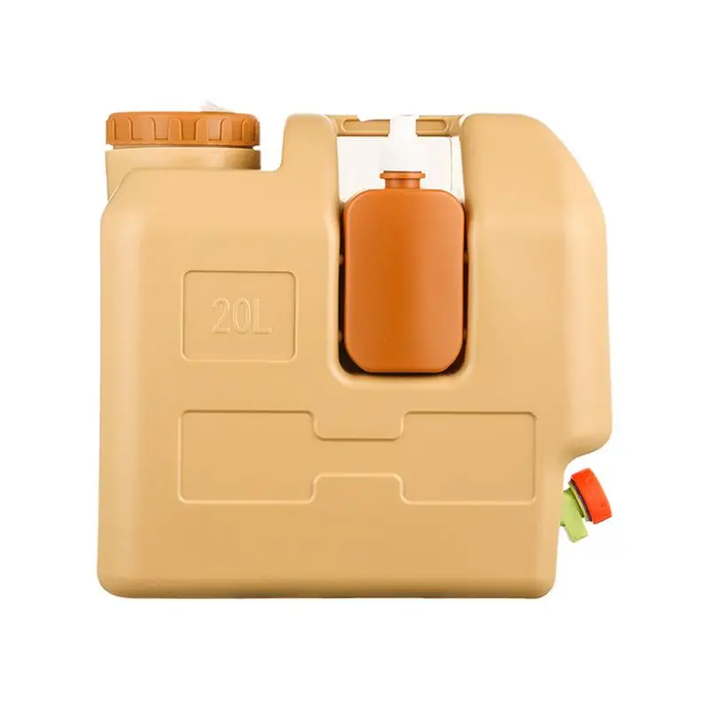 

Water Storage With Spout Camping Water Tank With Spout And Lotion Dispenser 5 Gallon No Leakage Portable Water Carrier For