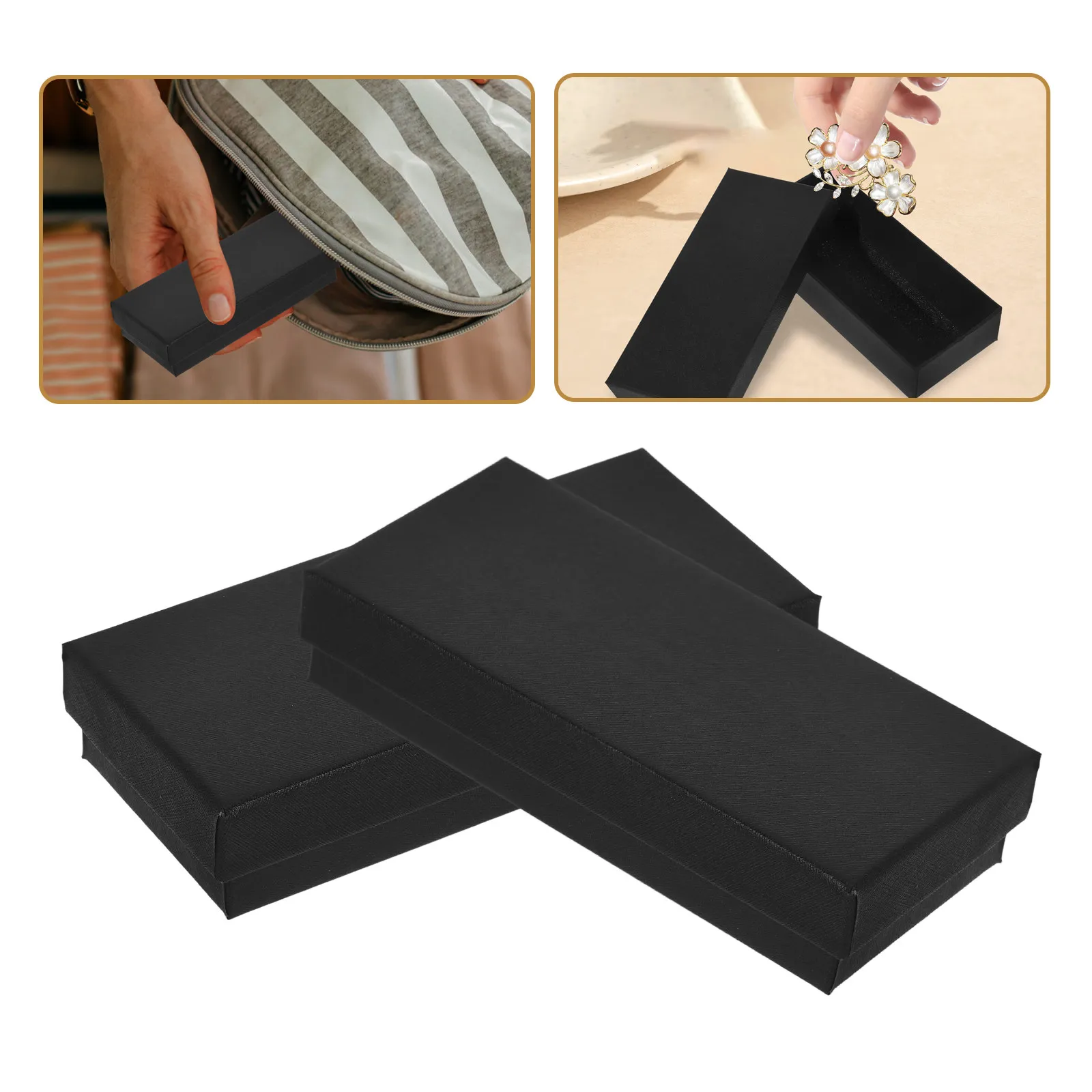 

Набор из 5 компактных картонных коробок для украшений квадратной формы с крышкой для хранения часов, ожерелий, серег, для розничной продажи, подарков, предложений руки и сердца