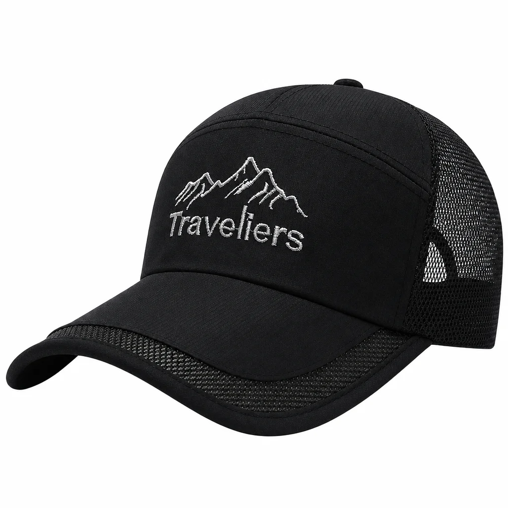 Men's Quick Dry Sun-Protection Baseball Cap With Breathable Mesh And Hard Top For Outdoor Sports