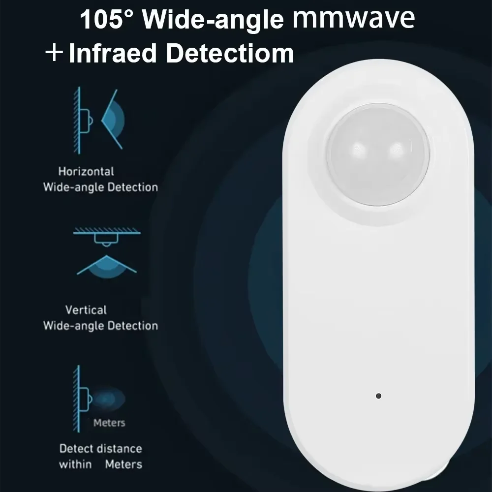 Tuya wifi zigbee detector de presença humana 24g radar luminância detecção de distância inteligente sensor pir humano suporte assistente casa