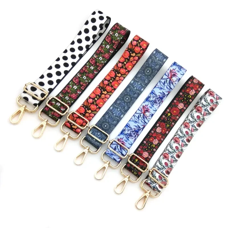 

New Flower Pattern Shoulder Strap Bag Accessories Adjustable Single Shoulder Diagonal Span Replacing Long Shoulder Strap