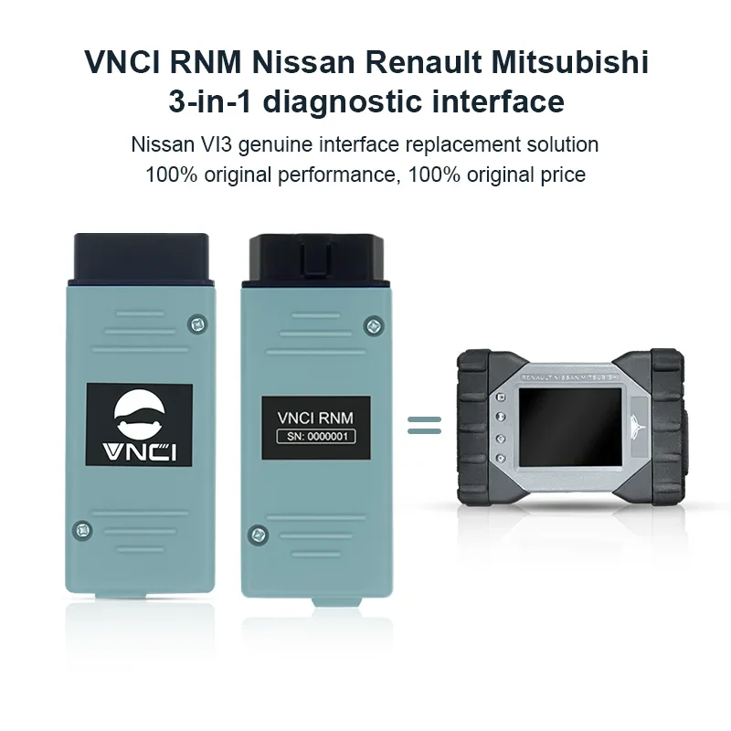 VNCI RNM for Nissan/Renault/Mitsubishi 3-in-1 Diagnostic Interface Support DoIP and CANFD Communication,OEM Software Driver