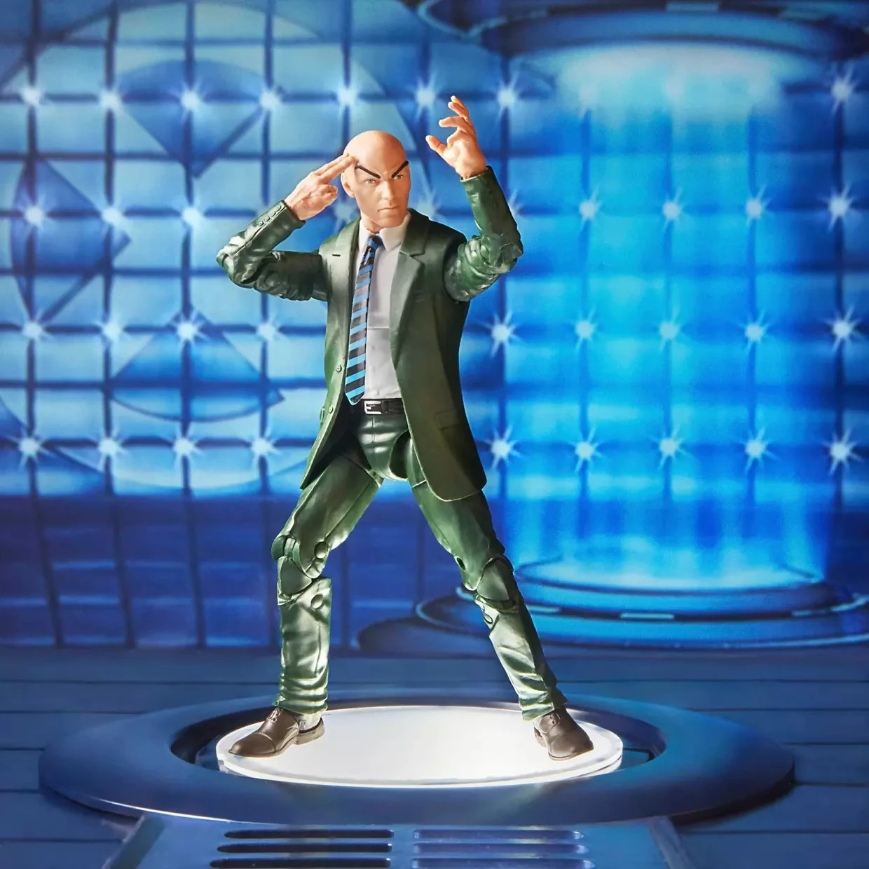 

Authentic Marvel Legends X-Men Professor X Floating Wheelchair Figure With Shadow King Head 6-Inch Action Toy Collectible