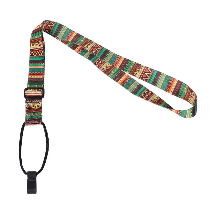 Verstellbarer Ukulelengurt, bedrucktes Band zum Aufstecken, Hawaii-Stil, 4-saitiger Gitarrengürtel, Sling, Instrument, Gitarrenzubehör – Detail 9