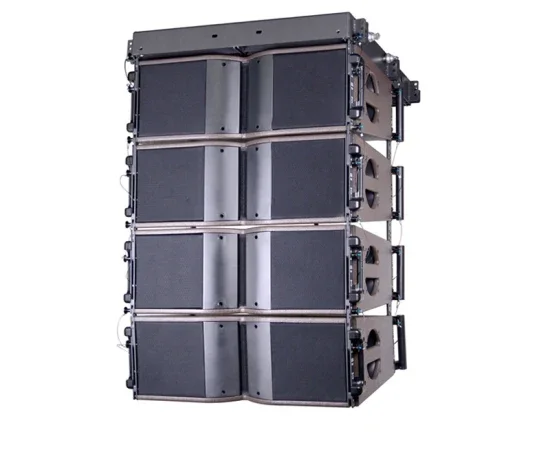 2 way dual 8 inch passive line array sound system professional speaker for event with brown color