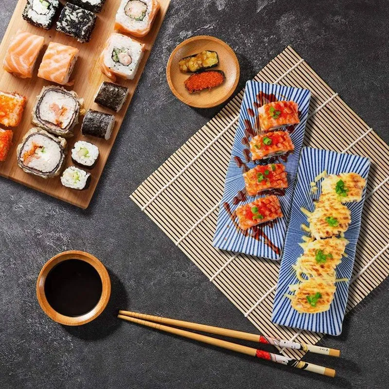 11 Pack Sushi Making Kit Bamboo Beginner Sushi Kit Include Sushi Rolling Mats Rice Paddle Rice Spreader Chopsticks