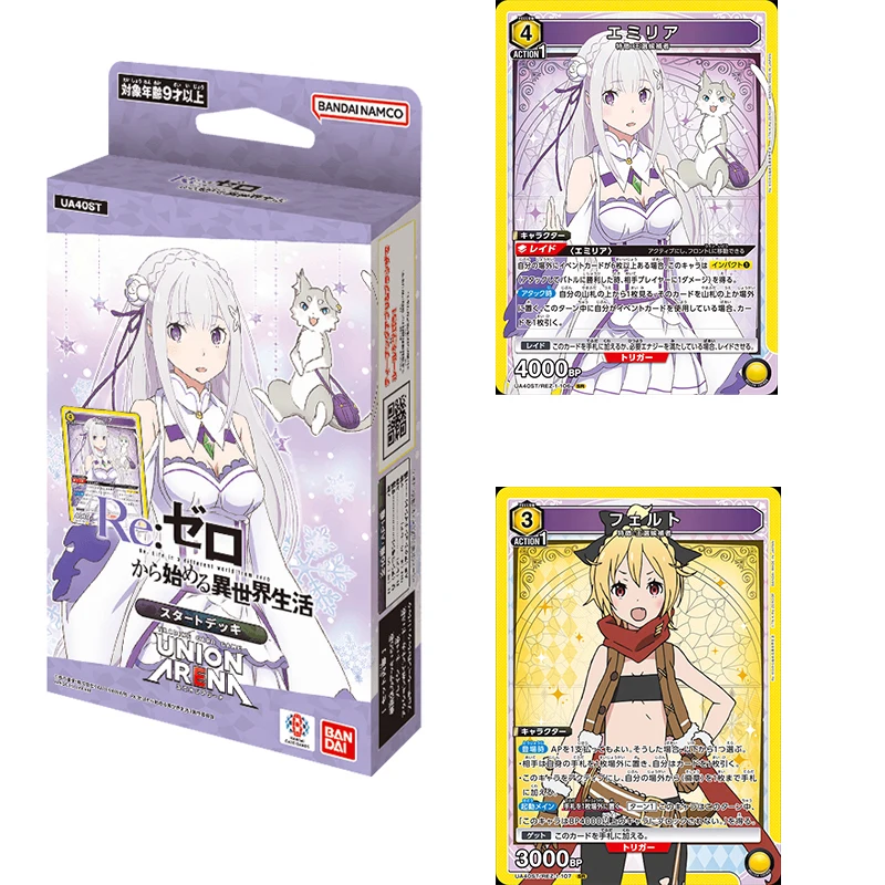 

Новый BANDAI Union Arena Re: Zero Starting Life in Another World Starter Deck UA40ST TCG Коллекционная карта Mini Box