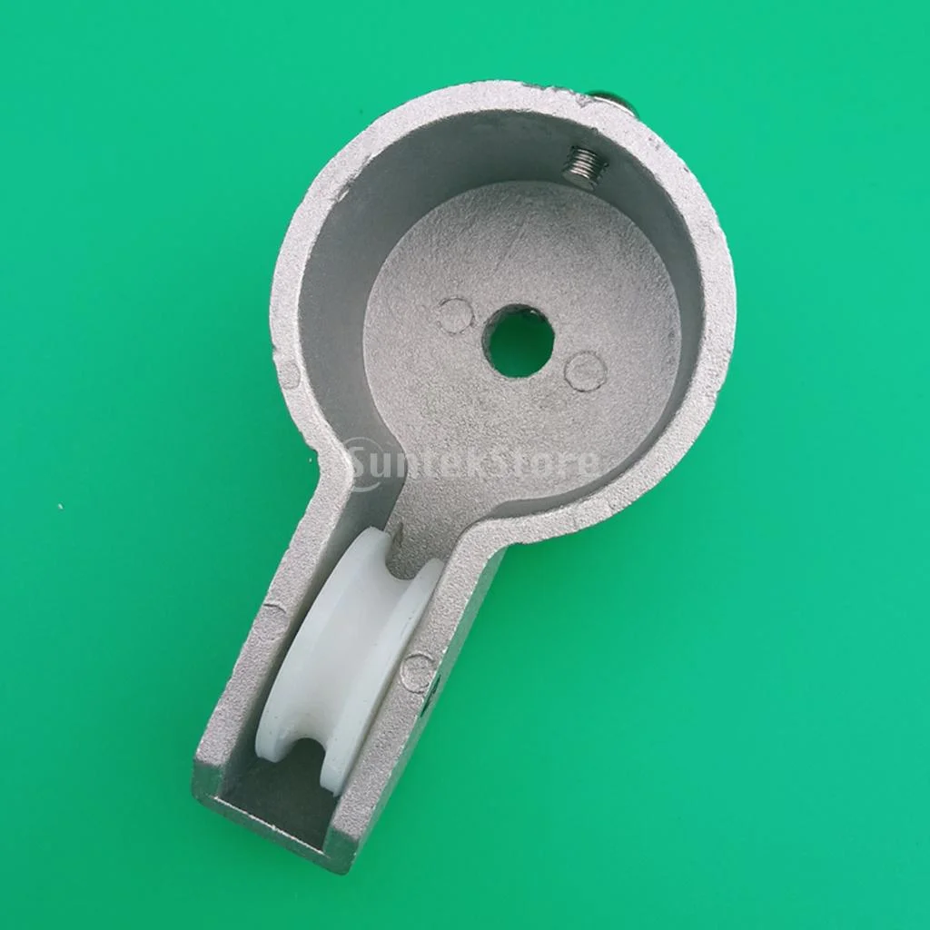 Outdoors Flagpole Truck Silver Cast Aluminum Pulley Durable Top Spinner for Outside Home Sectional Flagpole Mount
