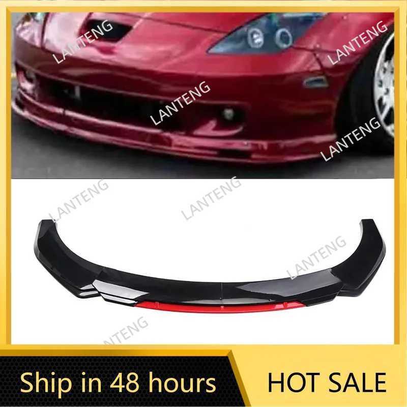 Car Front Bumper Lip For T0yota Celica GT GTS Splitter Spoiler Diffuser Carbon Fiber Look Lower Lip Protector Body Kit Auto Part