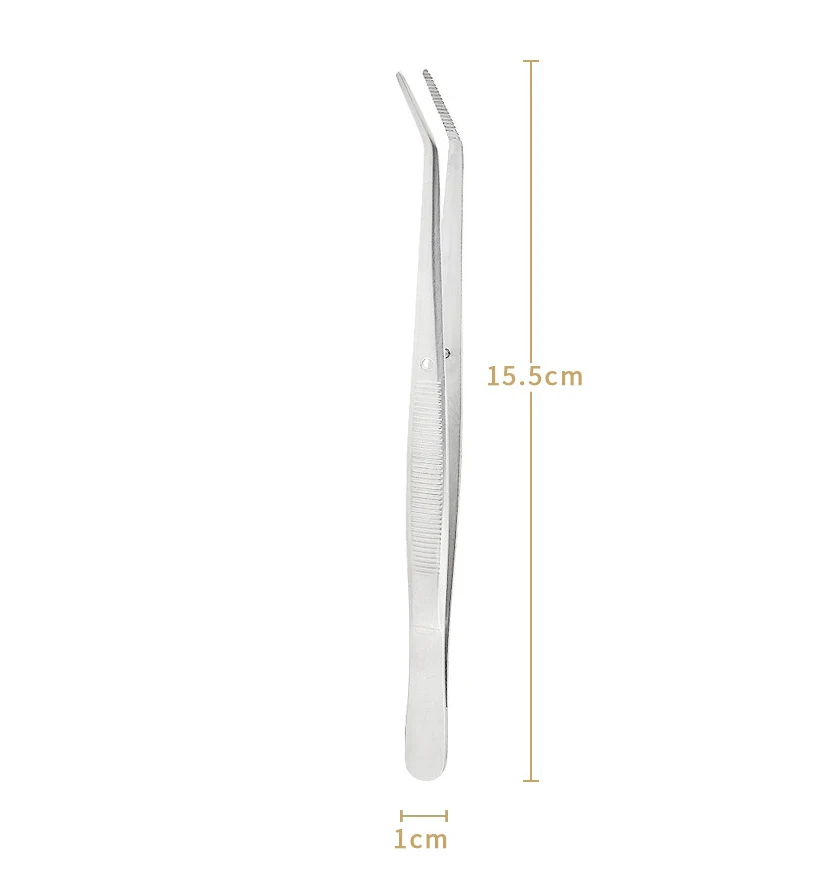Dental Cotton Tweezers Cotton Roll Filling Clip Stainless Steel Nail Art Nippers Pincers Forceps Medical Surgical Instrument