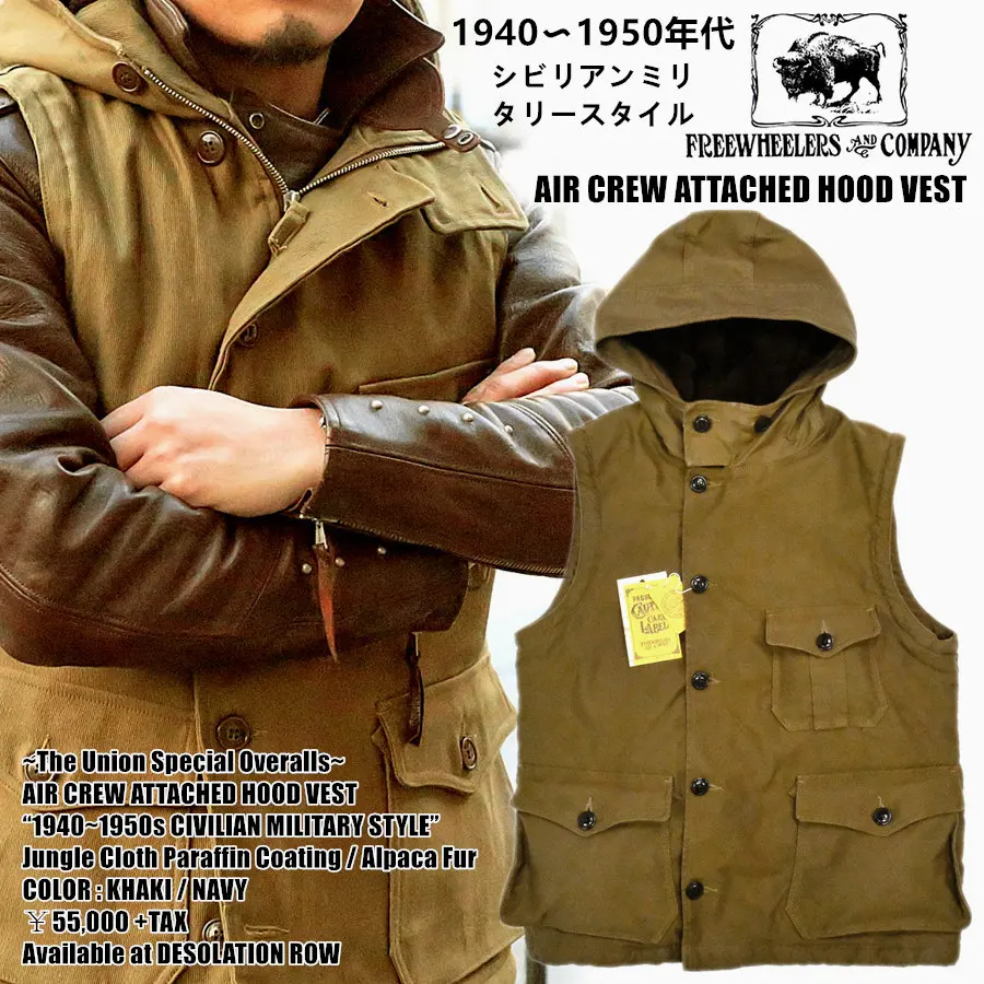 

1950s FREEWHEE Hooded padded winter vest