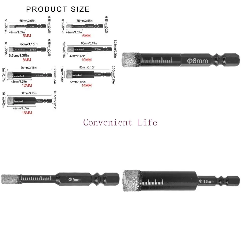 

L1EE Professional Handheld Tool Tool Diamonds Bused Dry Bit Bit для профессионального и личного использования эргономичного