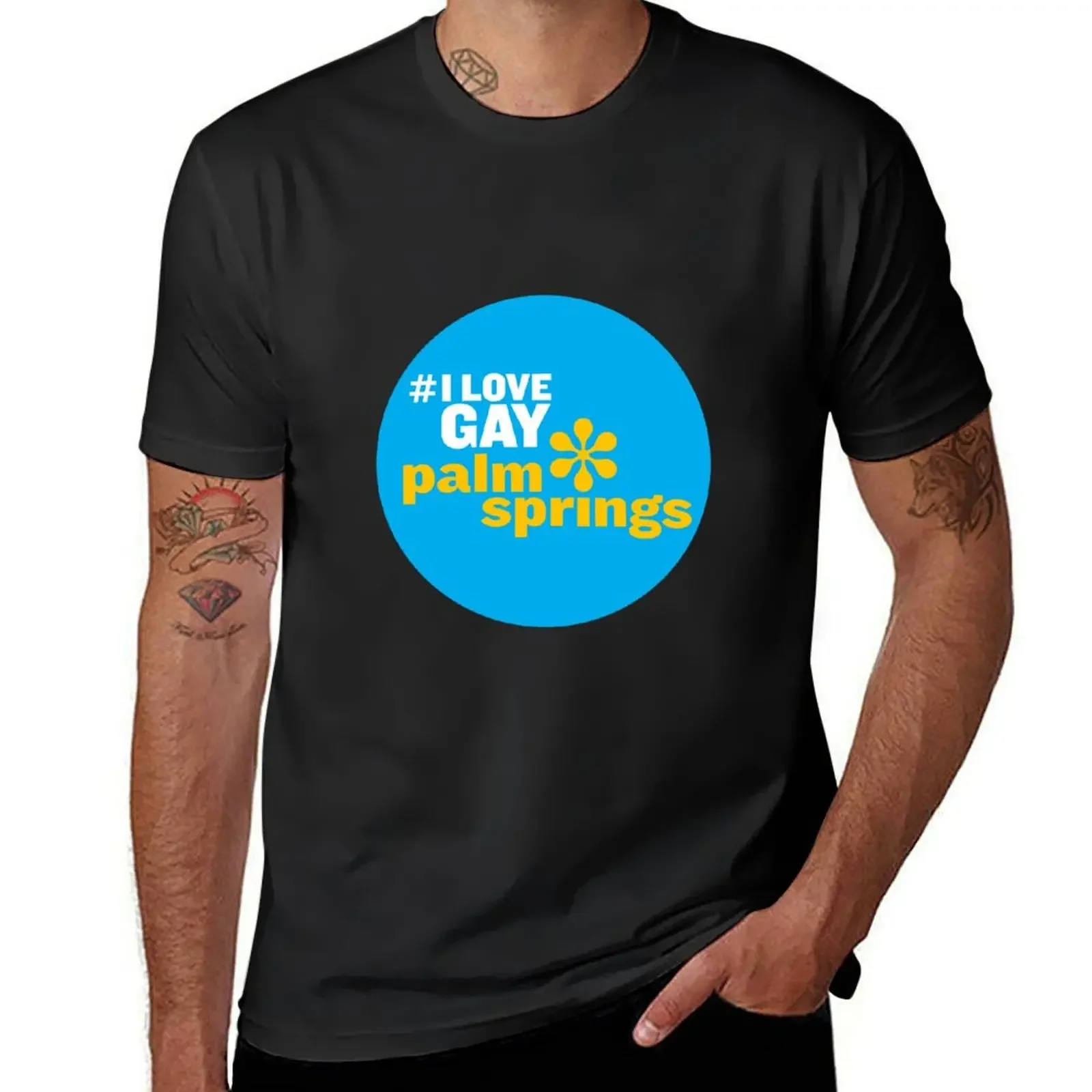 

#I LOVE GAY Palm Springs Clothing T-Shirt plus size clothes oversized kawaii clothes men clothes