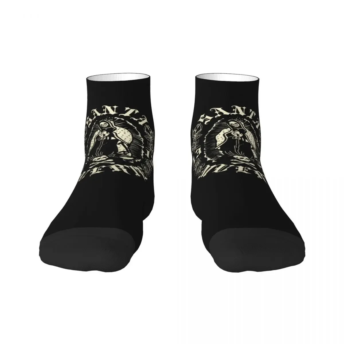 Muerte 13 Men's Crew Socks Unisex Kawaii Lady of Holy Death Mexican Skull Spring Summer Autumn Winter Dress Socks