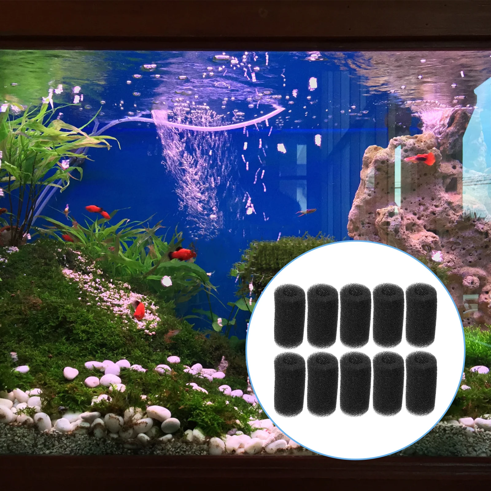 

10pcs Pre Sponges Water Inlet Cover Long Lasting Protective Sleeve Pre Filter Sponge Sleeve for Fish Tank Aquarium