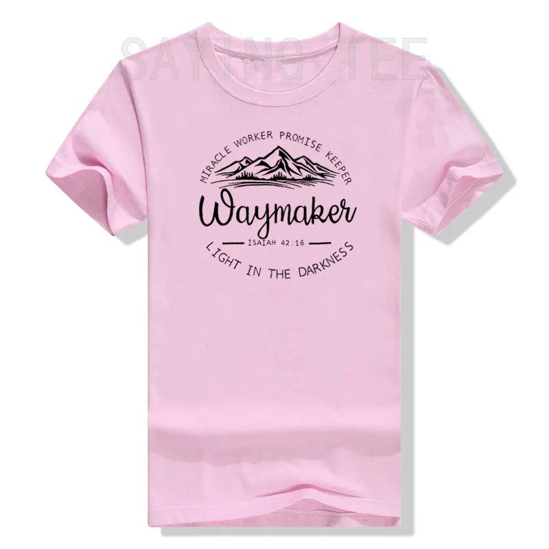 Christian Shirts for Women Waymaker Miracle Worker Promise Keeper T-Shirt Christian Gift Tee Faith God Fashion Graphic Outfits