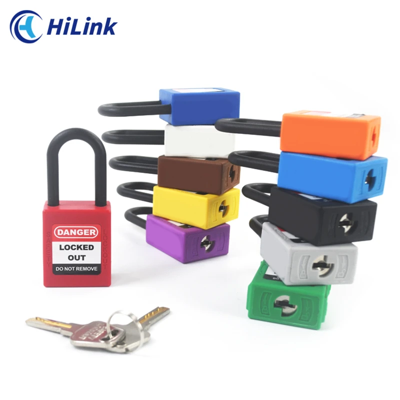 LOTO Manufacturer For Industrial Equipment Lockout Tool,Different Colors Custom 38mm Plastic Shackle Safety Padlock
