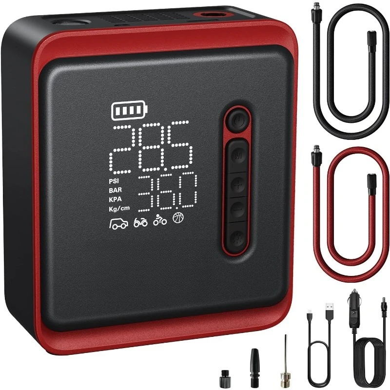 

[2025 Upgraded] LASFIT CR1 Car Air Pump [3X Fast Inflation] 150PSI Tire Inflator Portable Air Compressor Tire Air Pump w/Digital