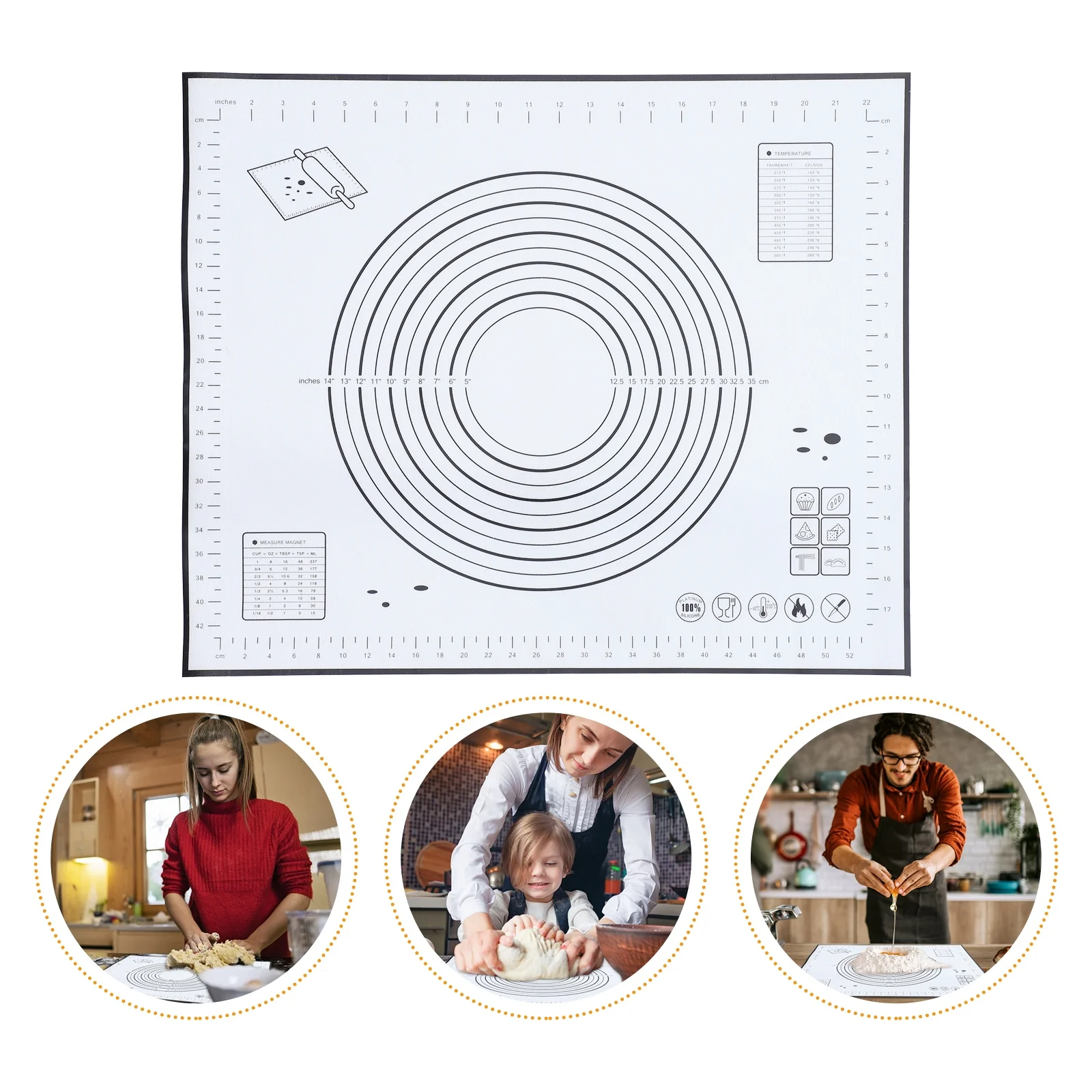 

1 шт. противоскользящий коврик для торта, утолщенный силиконовый коврик для выпечки булочек на пару, пельмени, лапши, цветочные рулеты, домашняя кухня, использование