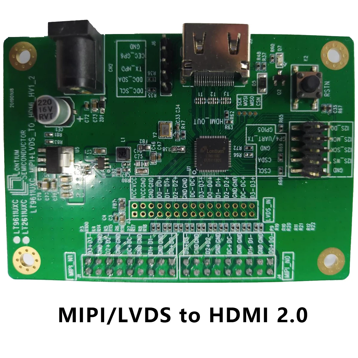 LT9611UXC( Demo Board)-is a high performance dual-port MIPI DSI/CSI to HDMI2.0 converter for STB, DVD applications